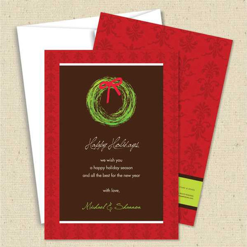 Front and back (optional) with white envelope