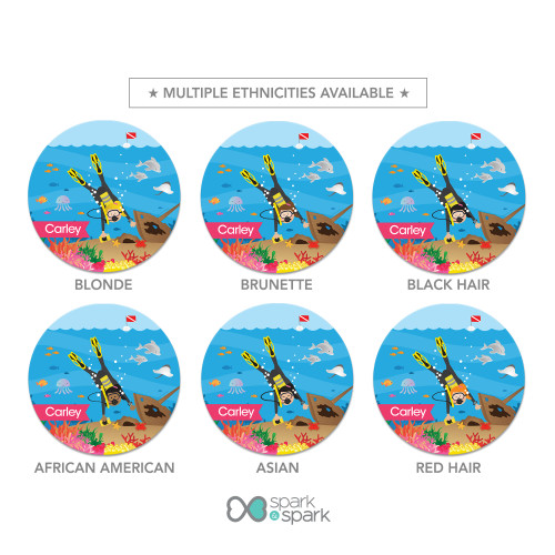 Under The Sea Girl Kids Plates