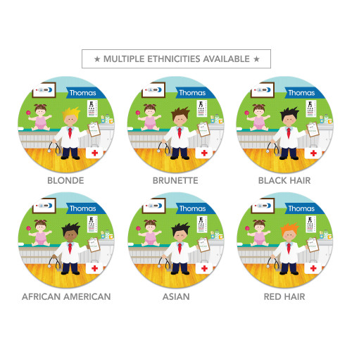 Boy Doctor's Visit Kids Plates