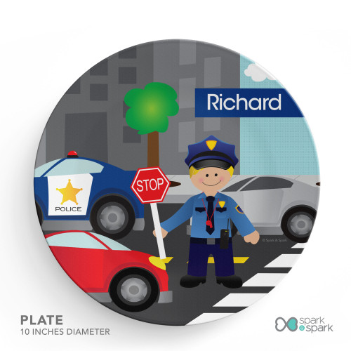 Police On Duty Kids Plates