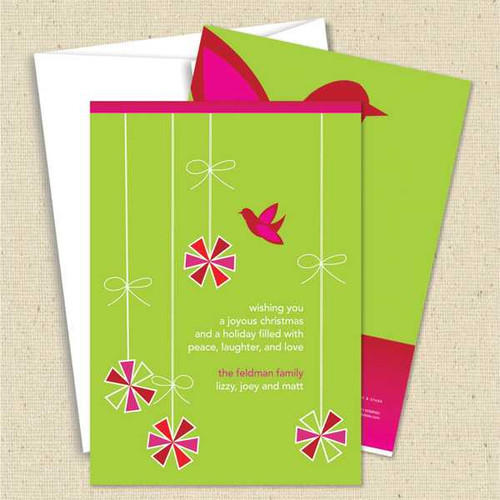 Front and back (optional) with white envelope
