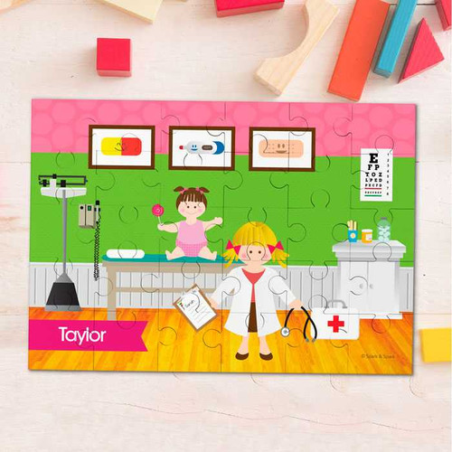Doctor's Girl Visit Personalized Puzzles