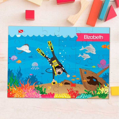 Under the Sea Girl Personalized Puzzles