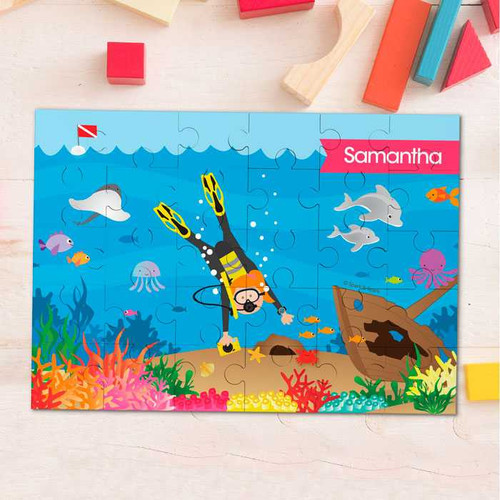Under the Sea Girl Personalized Puzzles