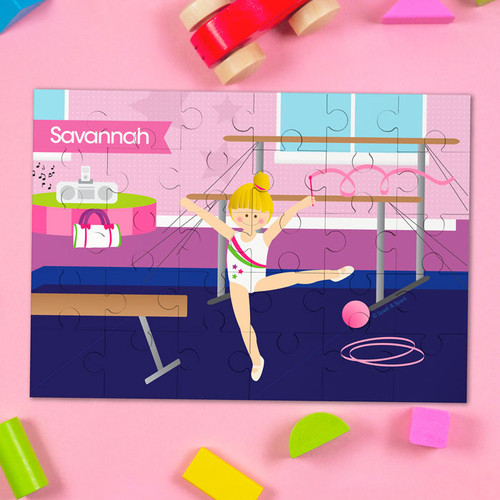 Cute Gymnast Girl Personalized Puzzles