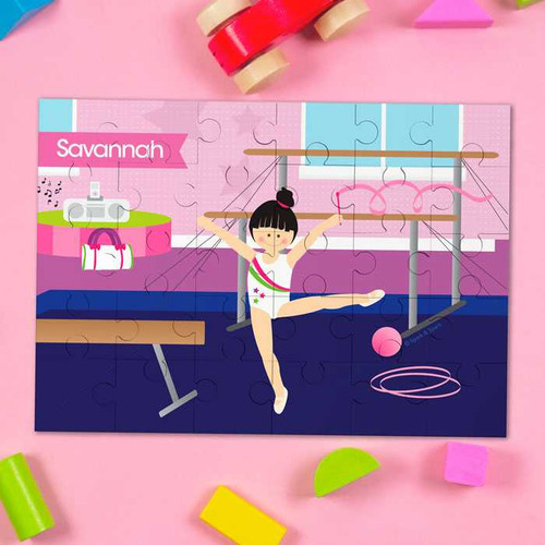 Cute Gymnast Girl Personalized Puzzles