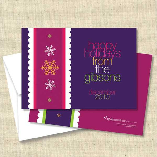 Front and back (optional) with white envelope