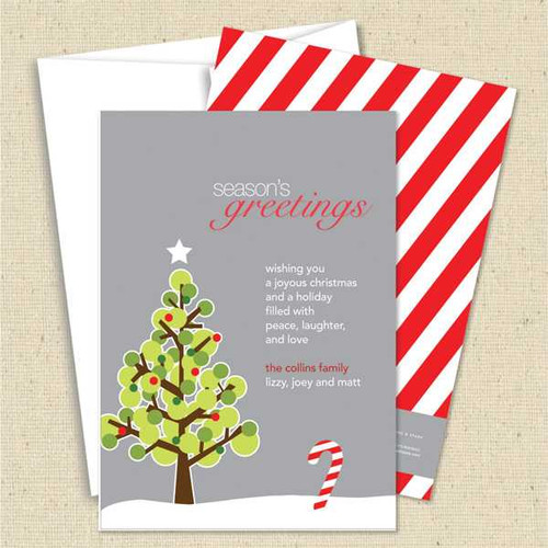Front and back (optional) with white envelope