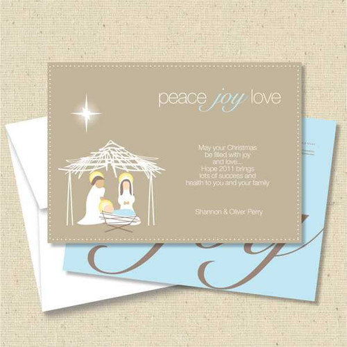 Front and back (optional) with white envelopes