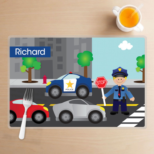 Police on duty Kids Placemat