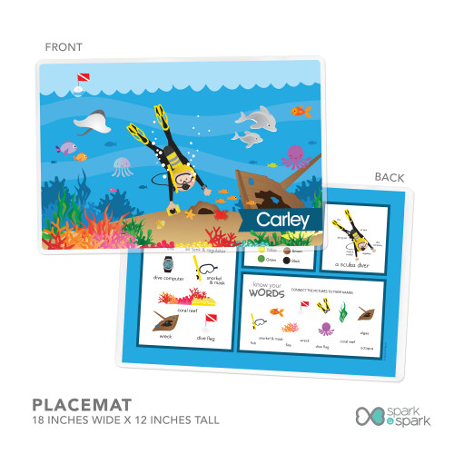Under the Sea Boy Kids Placemat