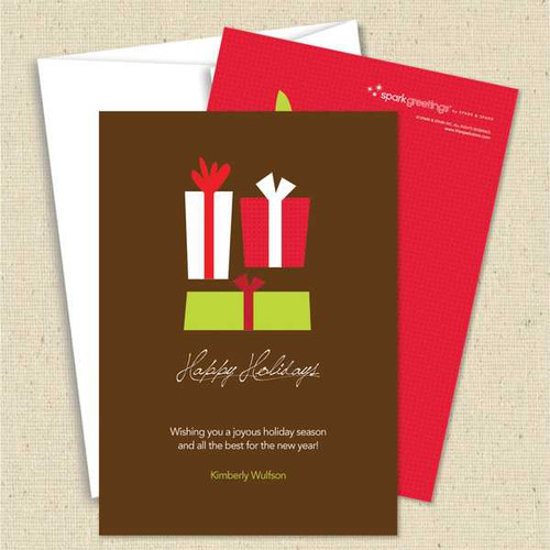 Front and back (optional) with white envelopes