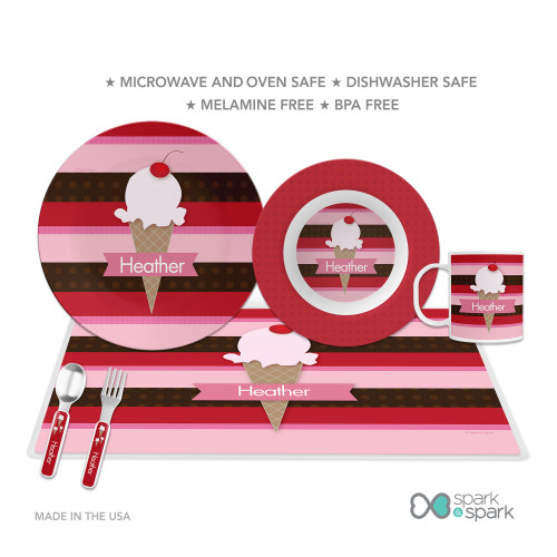 Strawberry Cone Kids Plates