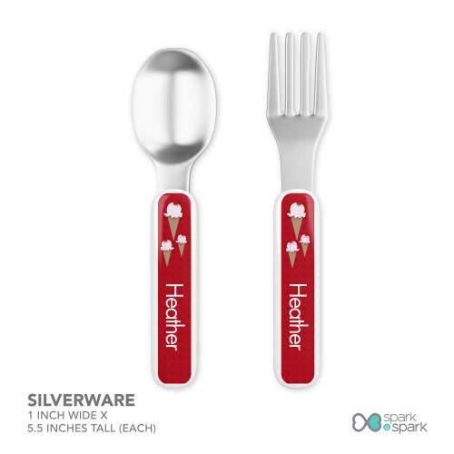 Strawberry Cone Custom Plate for Girls
