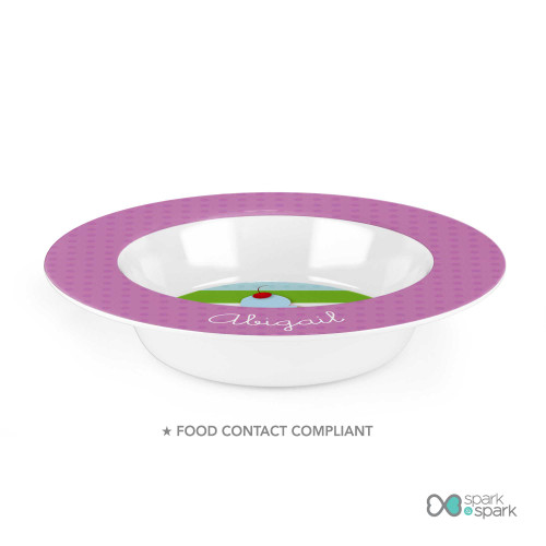 Yummy Ice Cream Custom Plate for Girls