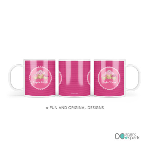 Sweet Cupcakes Custom Plate for Girls