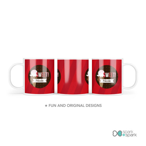 Sweet and Yummy Red Custom Plate for Girls