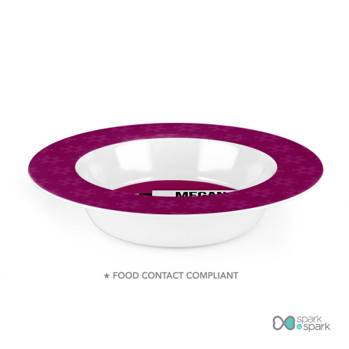 Soccer Fan Purple Custom Plate for Girls