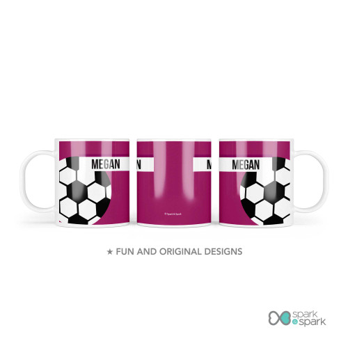 Soccer Fan Purple Custom Plate for Girls