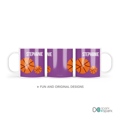 Girl Basketball Fan Purple Custom Plate for Girls