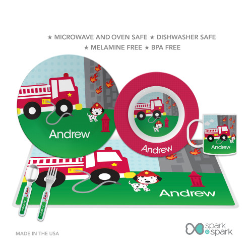 Fighting Fire Kids Plates