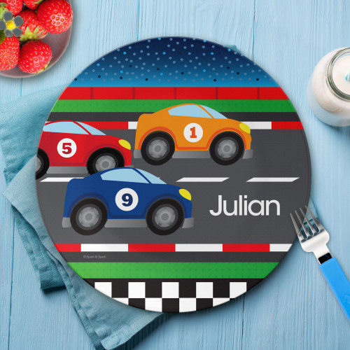 Race To Finish Personalized Melamine Plates