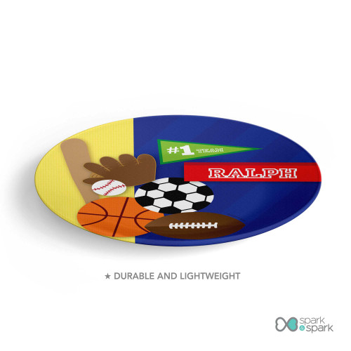 My Love For Sports Kids Plates