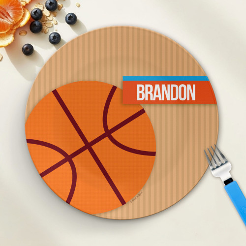 Basketball Fan Boy Kids Plates