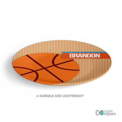 Basketball Fan Boy Kids Plates