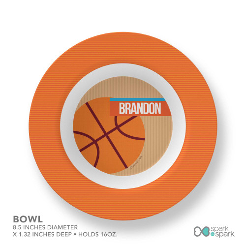 Basketball Fan Boy Kids Plates