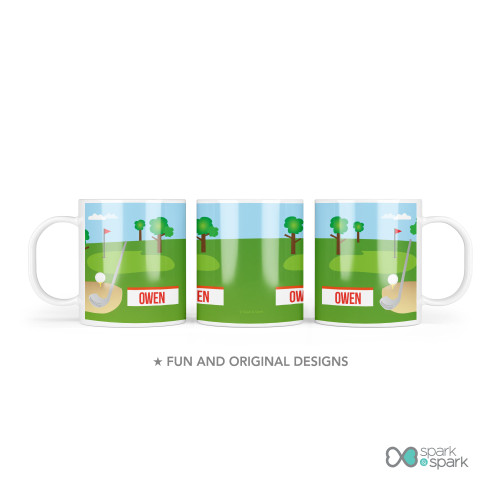 My Love For Golf Kids Plates