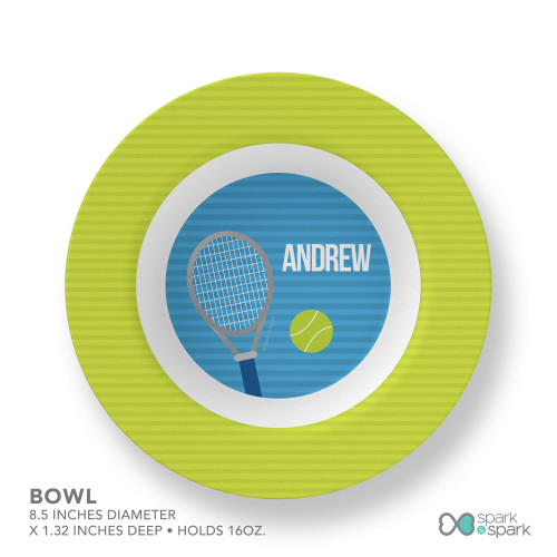 Tennis Fan Boy Kids Plates