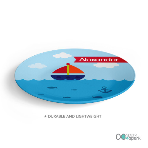 Sailing The Blue Ocean Kids Plates