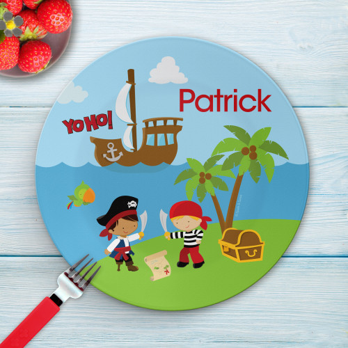 Yo Ho Pirate Boy Kids Plates