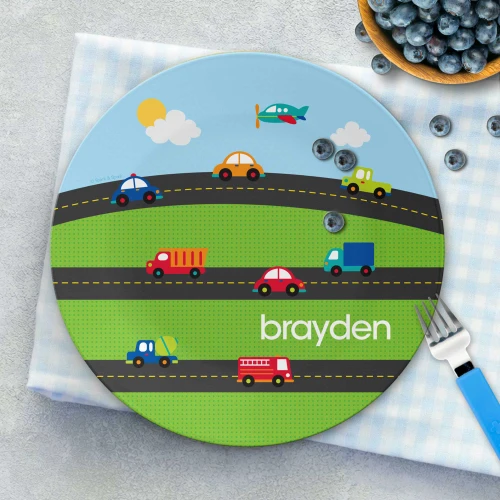 My Commute Personalized Melamine Plates