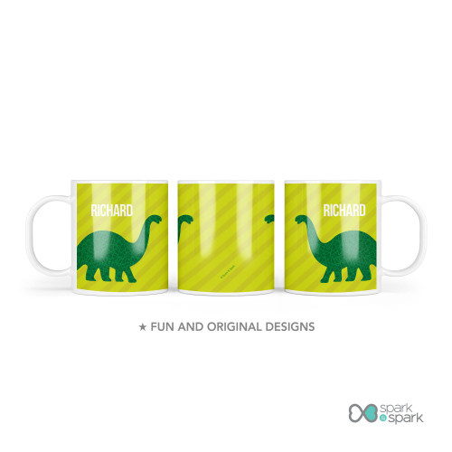 Dino And Me Green Kids Plates