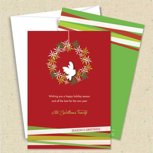Front and back (optional) with white envelopes