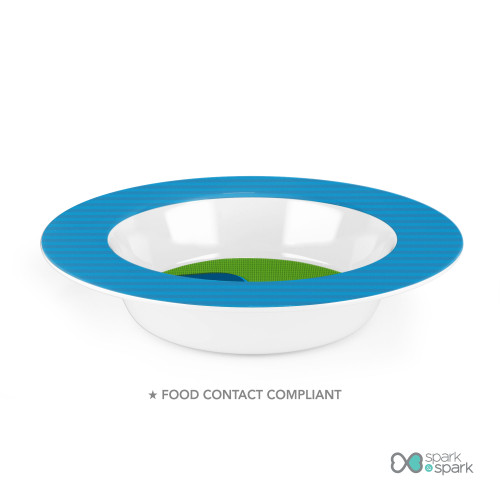 Double Initial Green Kids Plates