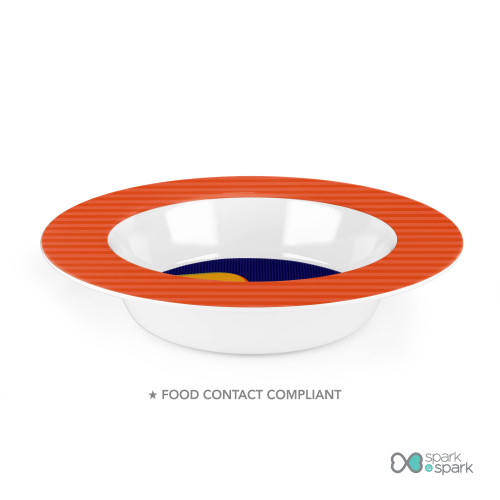 Double Initial Blue Kids Plates