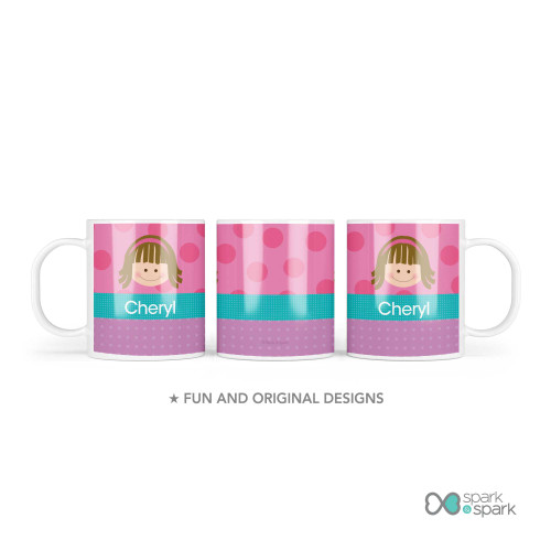 Just Like Me Girl Pink Custom Plate for Girls