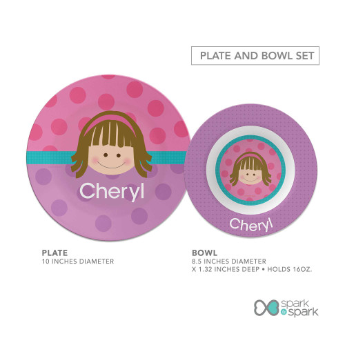 Just Like Me Girl Pink Custom Plate for Girls