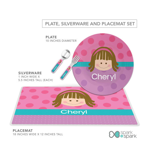 Just Like Me Girl Pink Custom Plate for Girls