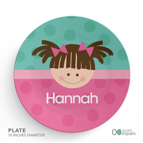 Just Like Me Girl Aqua Custom Plate for Girls