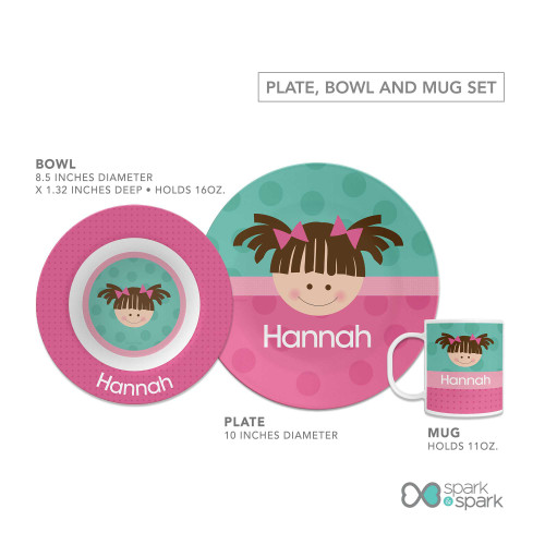 Just Like Me Girl Aqua Custom Plate for Girls
