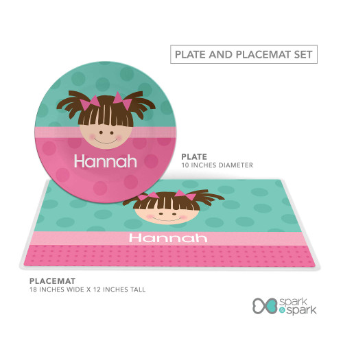 Just Like Me Girl Aqua Custom Plate for Girls