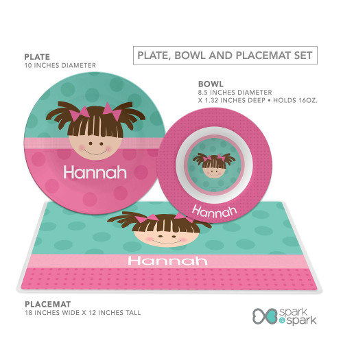 Just Like Me Girl Aqua Custom Plate for Girls
