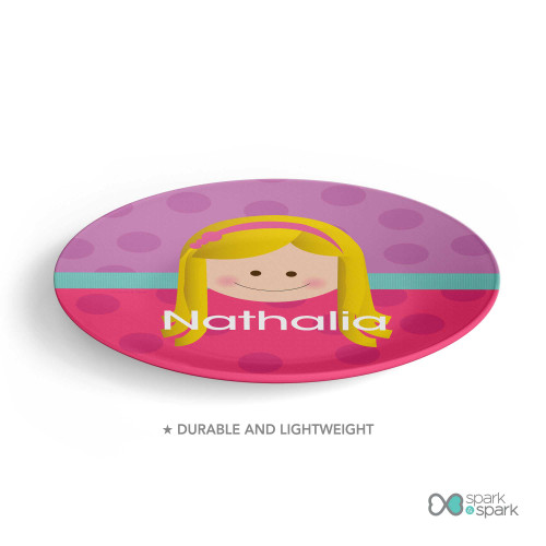 Just Like Me Girl Lavender Custom Plate for Girls