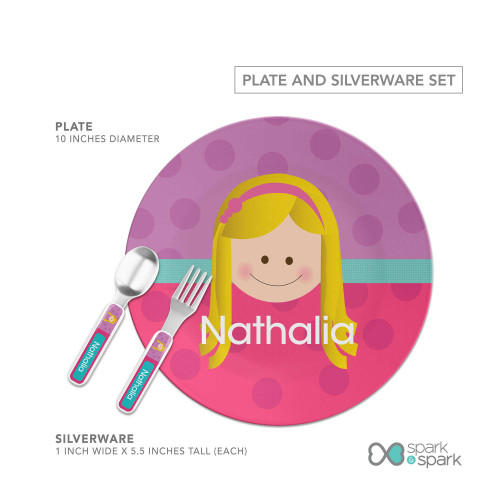 Just Like Me Girl Lavender Custom Plate for Girls