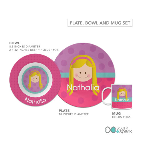 Just Like Me Girl Lavender Custom Plate for Girls