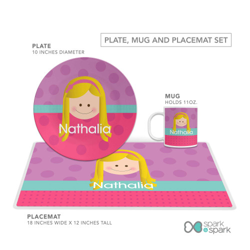 Just Like Me Girl Lavender Custom Plate for Girls